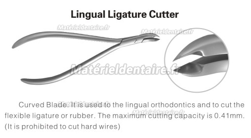 Pince coupante d’orthodontie à couper lignature linguale 603-502