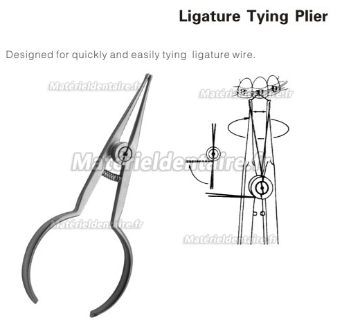 Pince d’othodontie 630-101 pour procéder la ligature