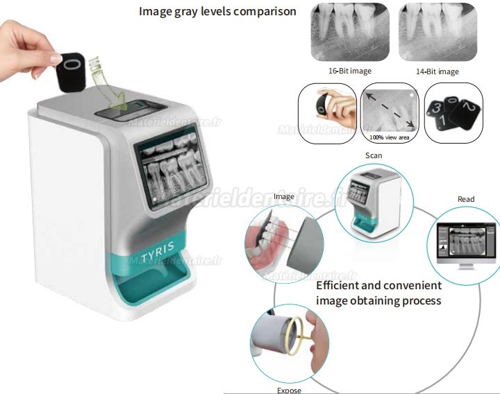 TYRIS TR-200 Scanner plaque d'imagerie numérique avec écran tactile couleur vraie