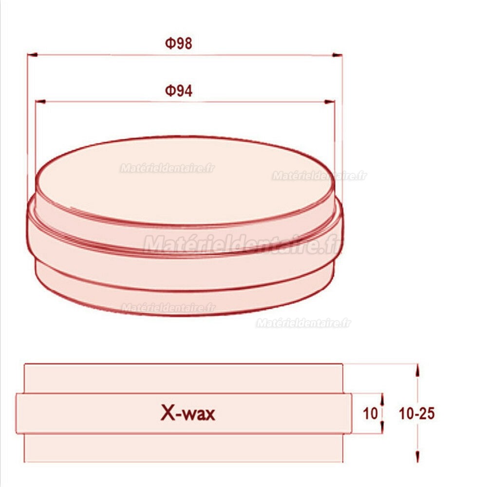 10 pièces OD98*14mm disques cire disques d'usinage CAO/FAO dentaire (pour Wieland système)