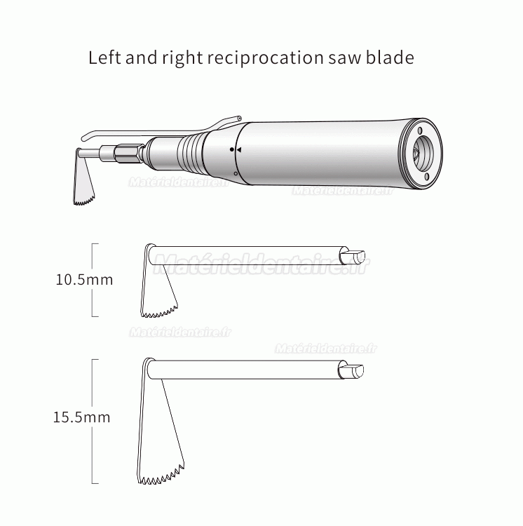 Pièce à main de scies de chirurgie dentaire (pour chirurgie implantaire)