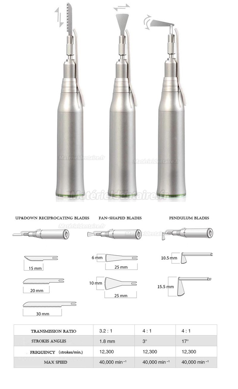 Pièce à main de scies de chirurgie dentaire (pour chirurgie implantaire)