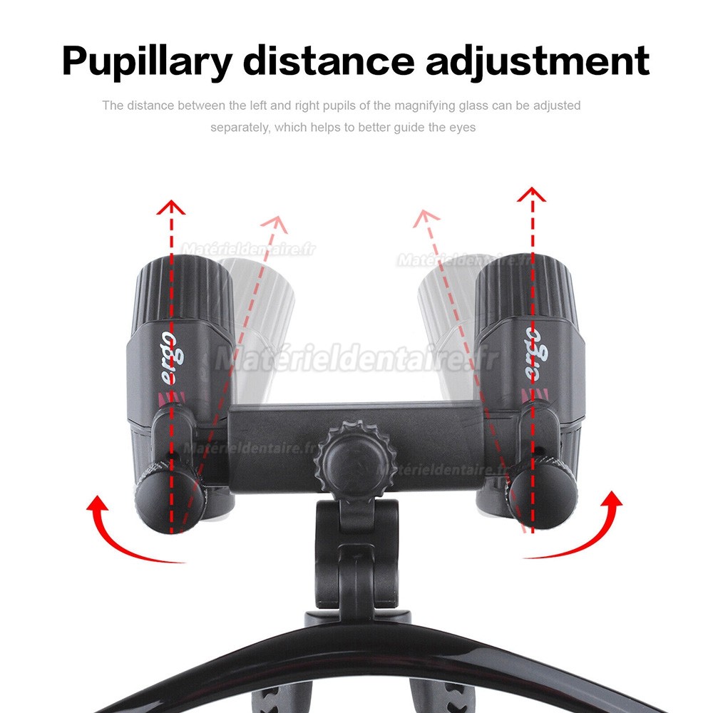 YUYO DY-119 4.0X loupes binoculaires pour dentiste et prothésiste, loupes ergonomiques dentaire