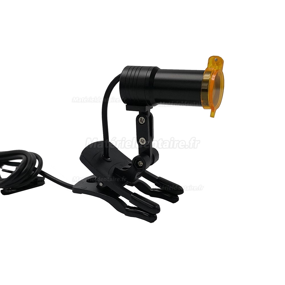 Lampe Frontale Médicale 5W du clip en plastique avec filtre optique