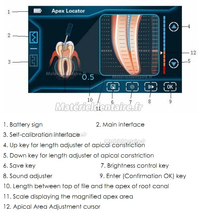 Denjoy® IFINDER Localisateur D’Apex Ecran Tactile